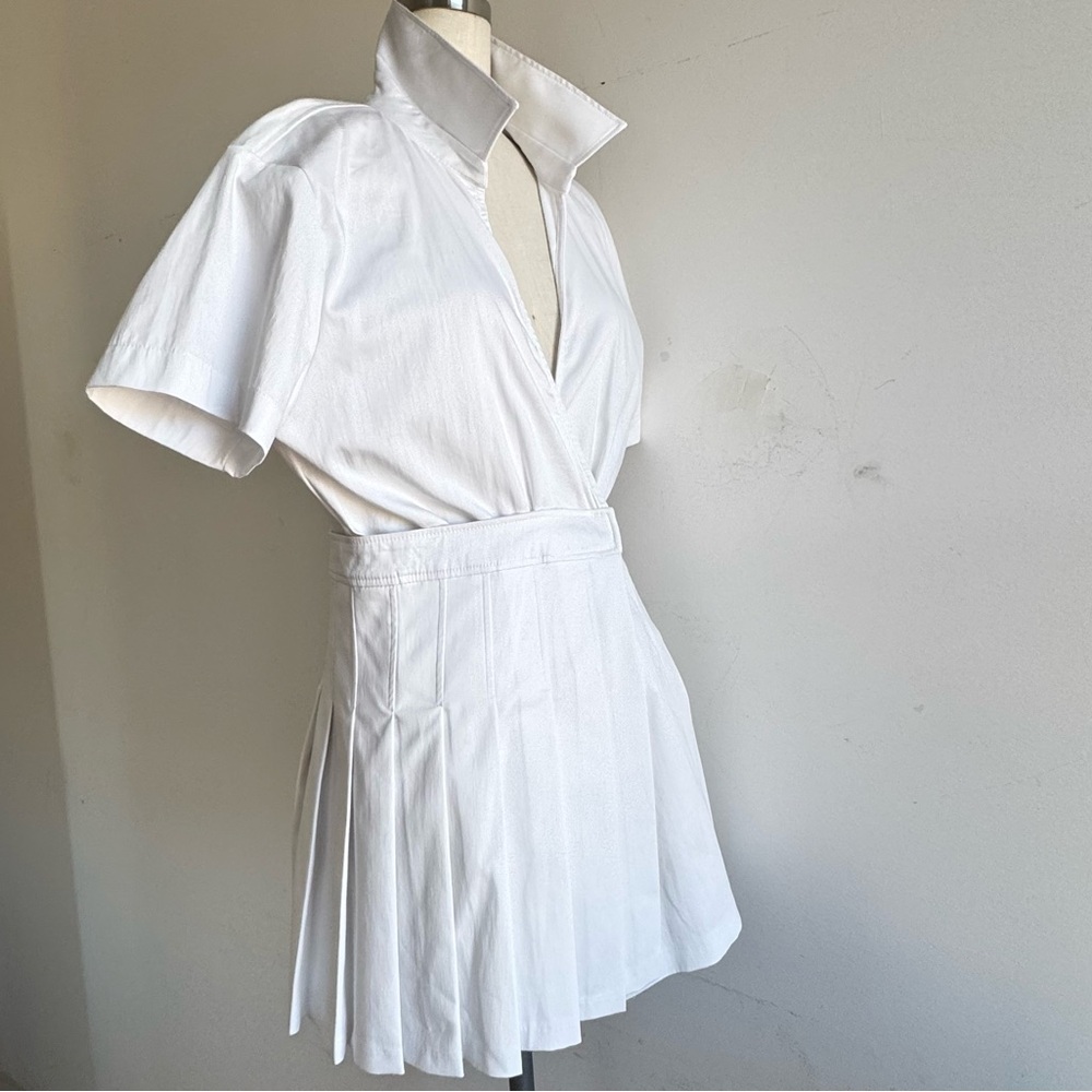 NWT White Tennis Dress Zara sz L